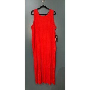 NWT Women's Open Back Maxi Sweater Dress - Future Collective Red 3X